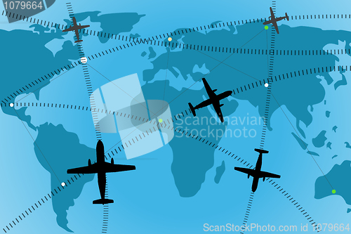 Image of airline route