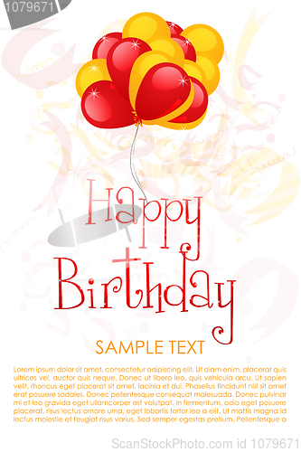 Image of birthday card with balloon