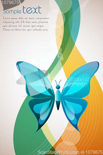 Image of butterfly on abstract background