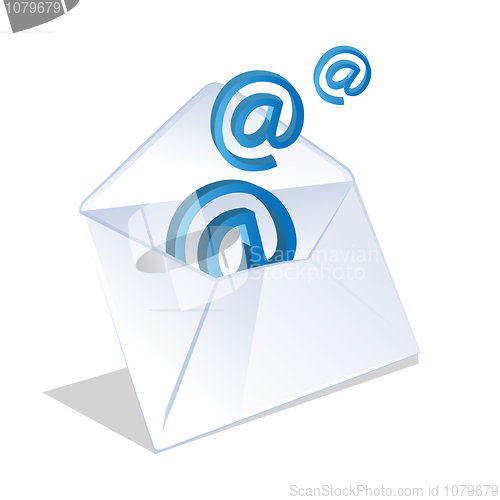 Image of email icon coming out of open envelope