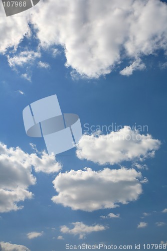 Image of Blue sky with  clouds