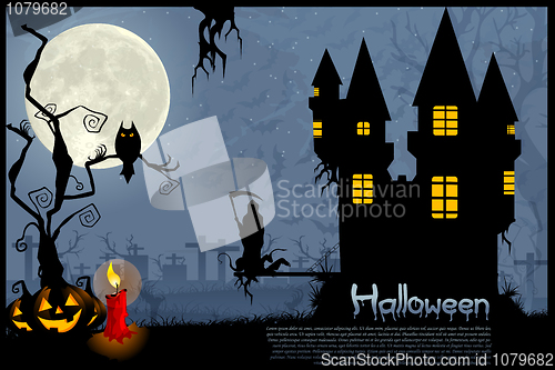 Image of dark scary halloween night