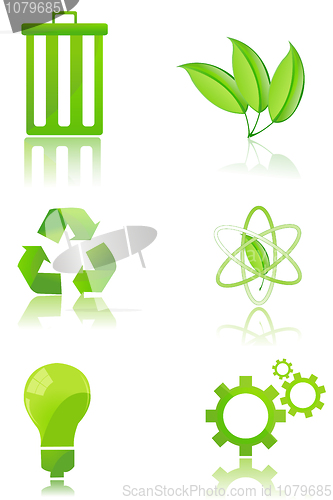 Image of set of recycle icons
