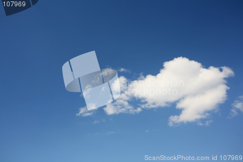 Image of Blue sky with  cloud