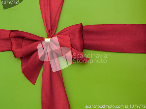 Image of Red satin ribbon