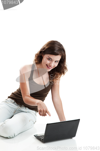 Image of Working with a laptop