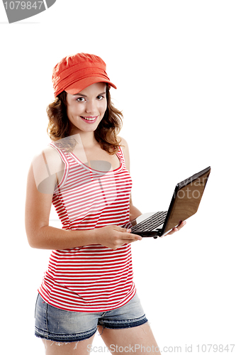 Image of Girl with a laptop