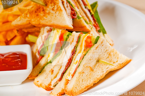 Image of triple decker club sandwich