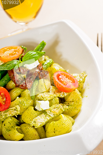 Image of pasta pesto and vegetables