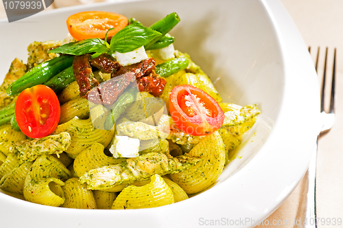 Image of pasta pesto and vegetables