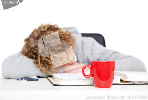 Image of Sleeping student