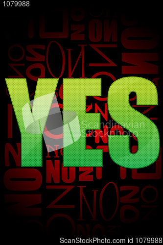 Image of illustration of yes text