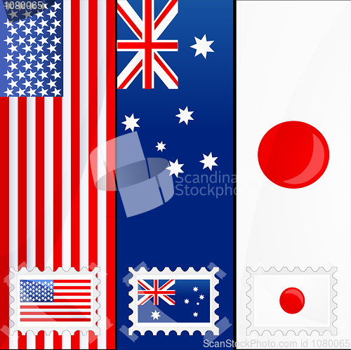 Image of flags of different nations