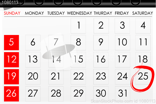 Image of calender for reminder