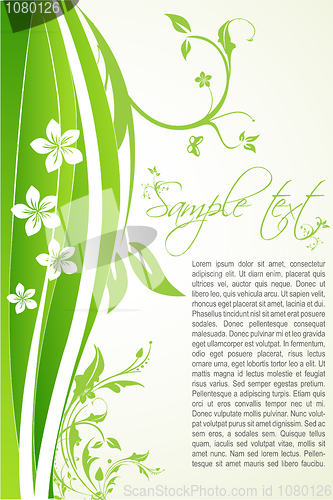 Image of floral background with sample text