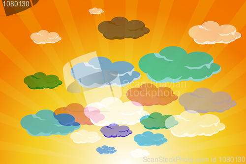 Image of set of clouds
