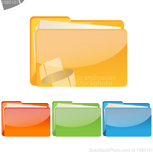 Image of set of colorful folder icon