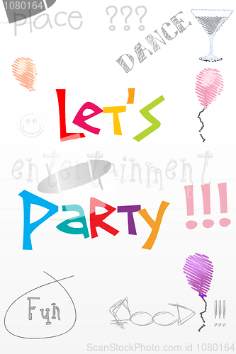 Image of let's party card