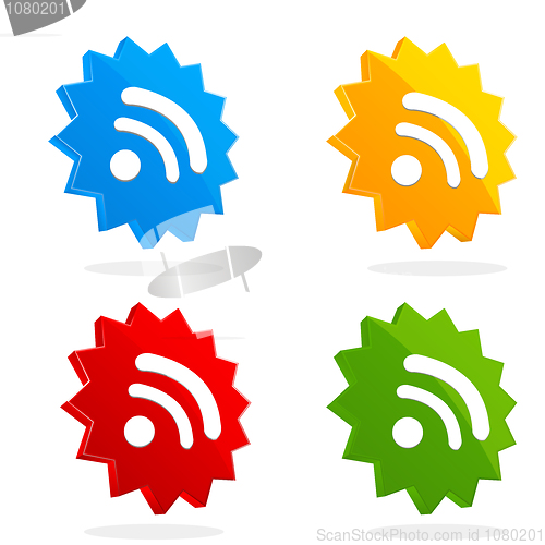 Image of set of rss icons