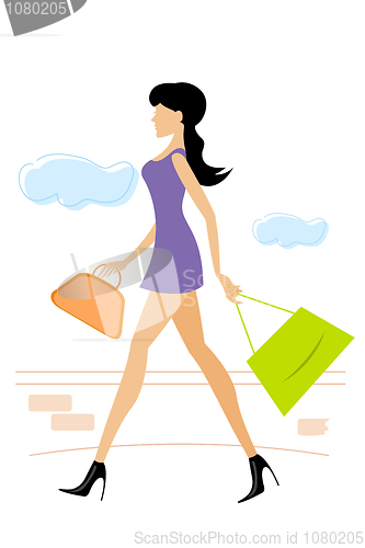 Image of lady with shopping bag