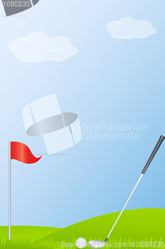 Image of golf stick and golf ball