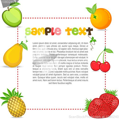 Image of fruity text template