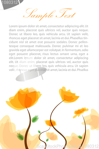 Image of floral text template