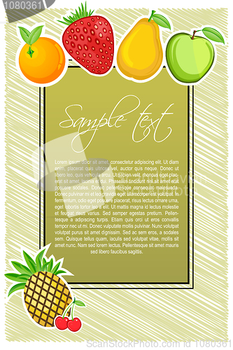 Image of abstract fruit text template