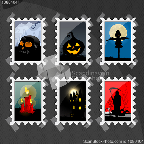 Image of halloween stamps