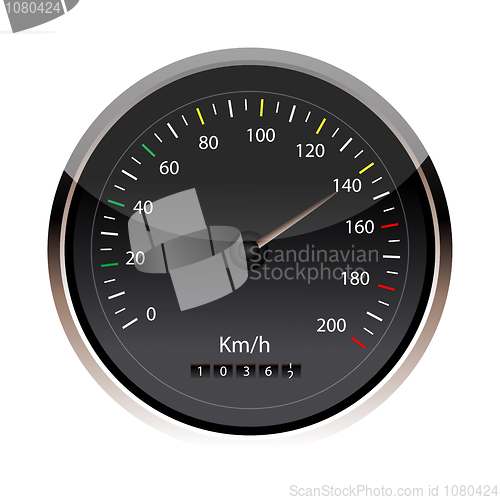 Image of isolated speedometer