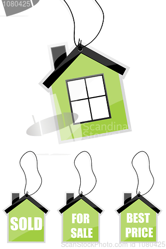 Image of illustration of tag of house