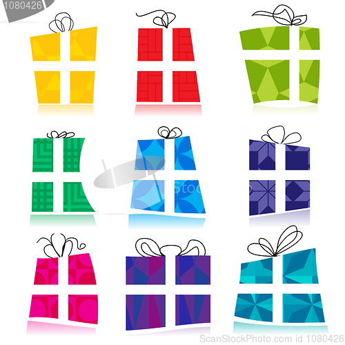 Image of colorful gift boxes