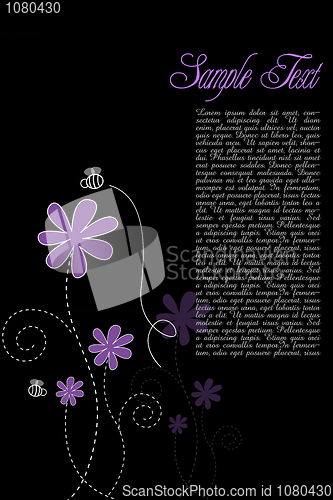 Image of floral text template