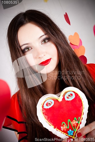 Image of woman on Valentine's day