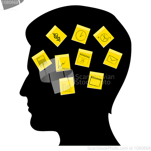 Image of business man's mind