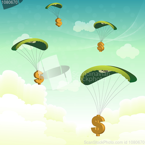 Image of dollar parachutes