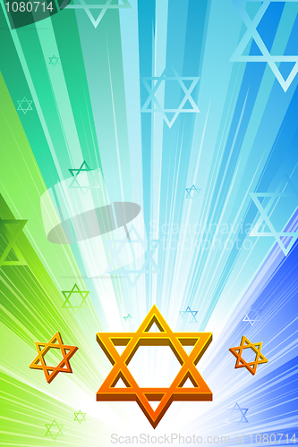 Image of happy hanukkah with star of david