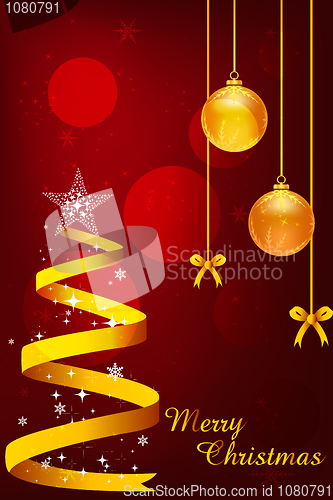 Image of golden christmas card