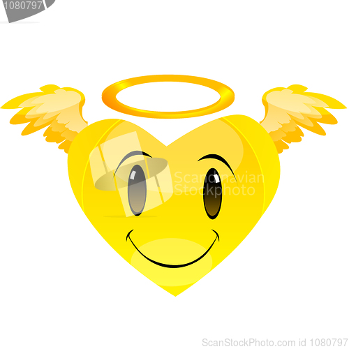 Image of smiley angel heart