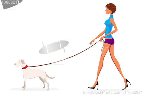 Image of lady with dog
