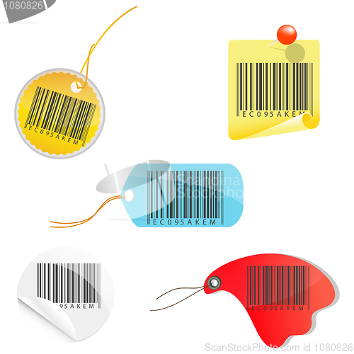 Image of tags of barcodes