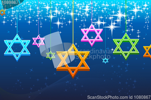 Image of multicolorful hanukkah card