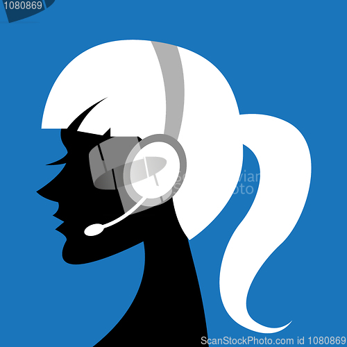 Image of lady with headphone