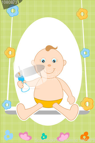 Image of baby in swing