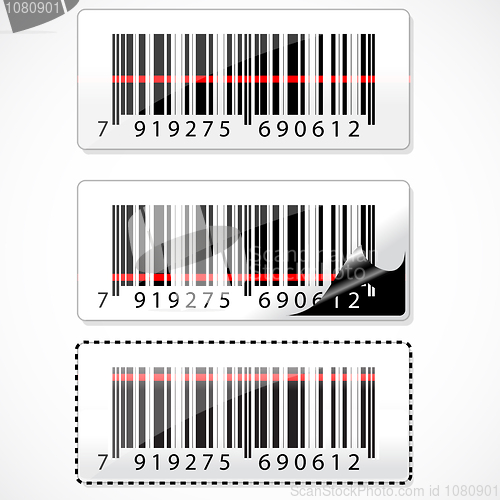 Image of barcode with rays