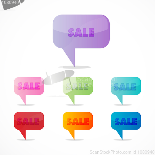 Image of colorful sale icons