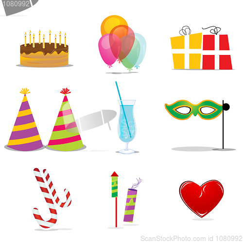 Image of birthday icons