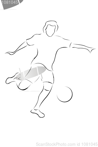Image of soccer player sketch