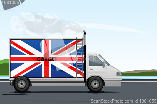 Image of illustration of England lorry