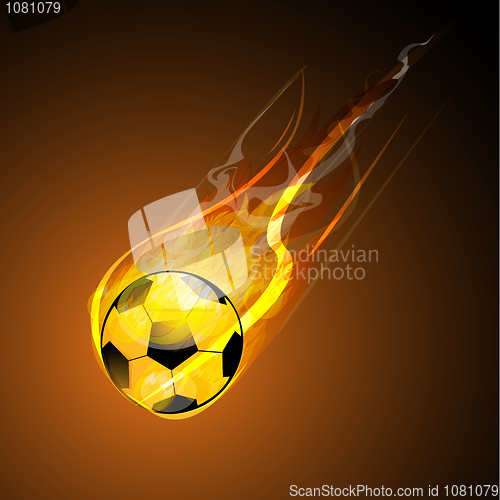 Image of burning soccer